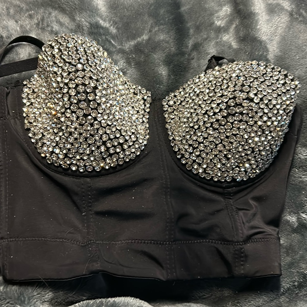 Lydia USA Shimmering corset top diamonds